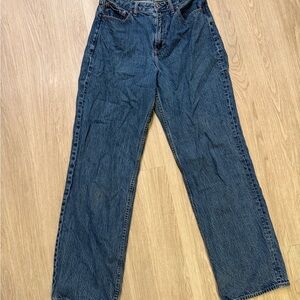 Abercrombie & Fitch High-Rise Straight Leg Dark Blue Jeans